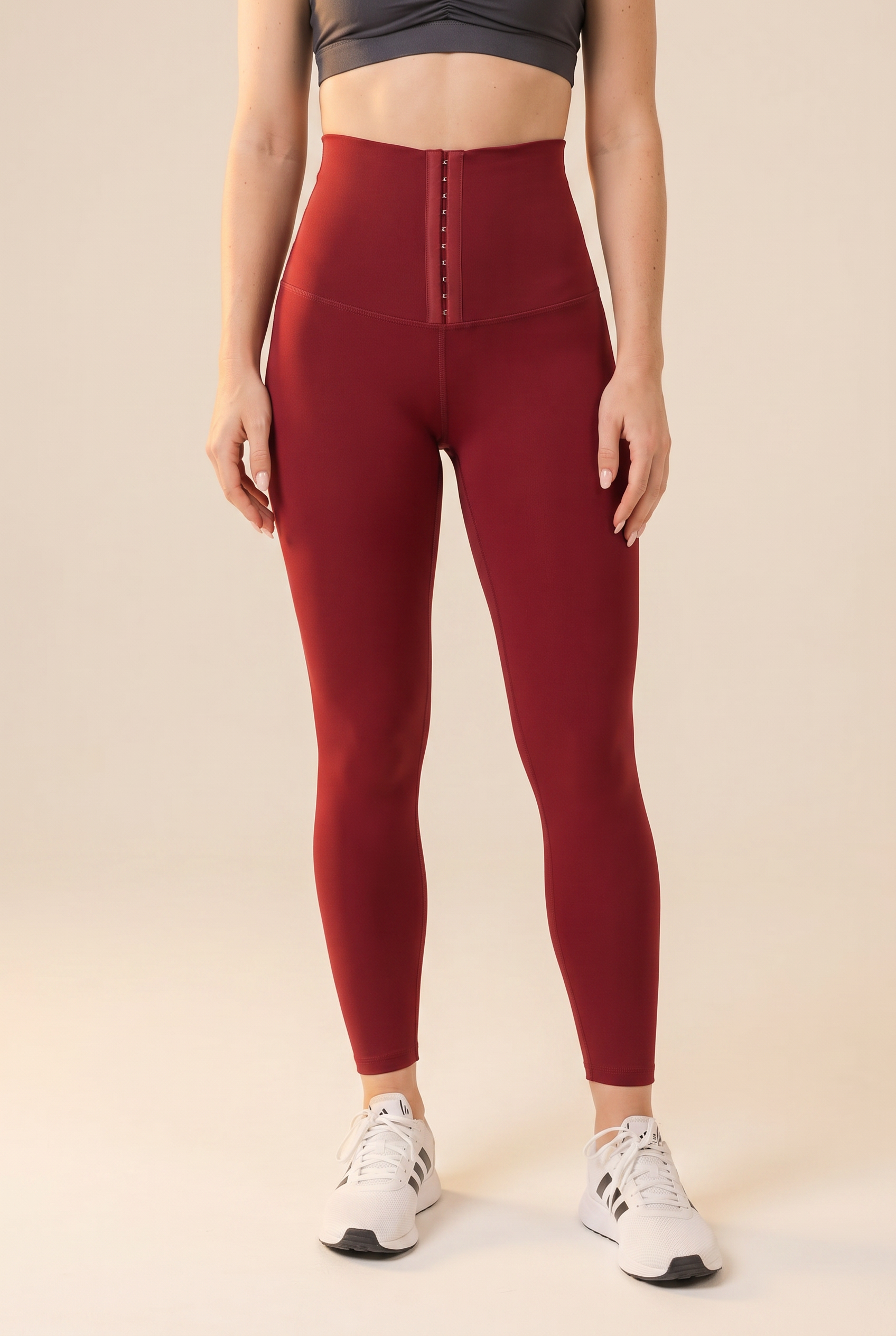 Contour Hook-Front High-Waist Legging  by PROFIT OUTFITS
