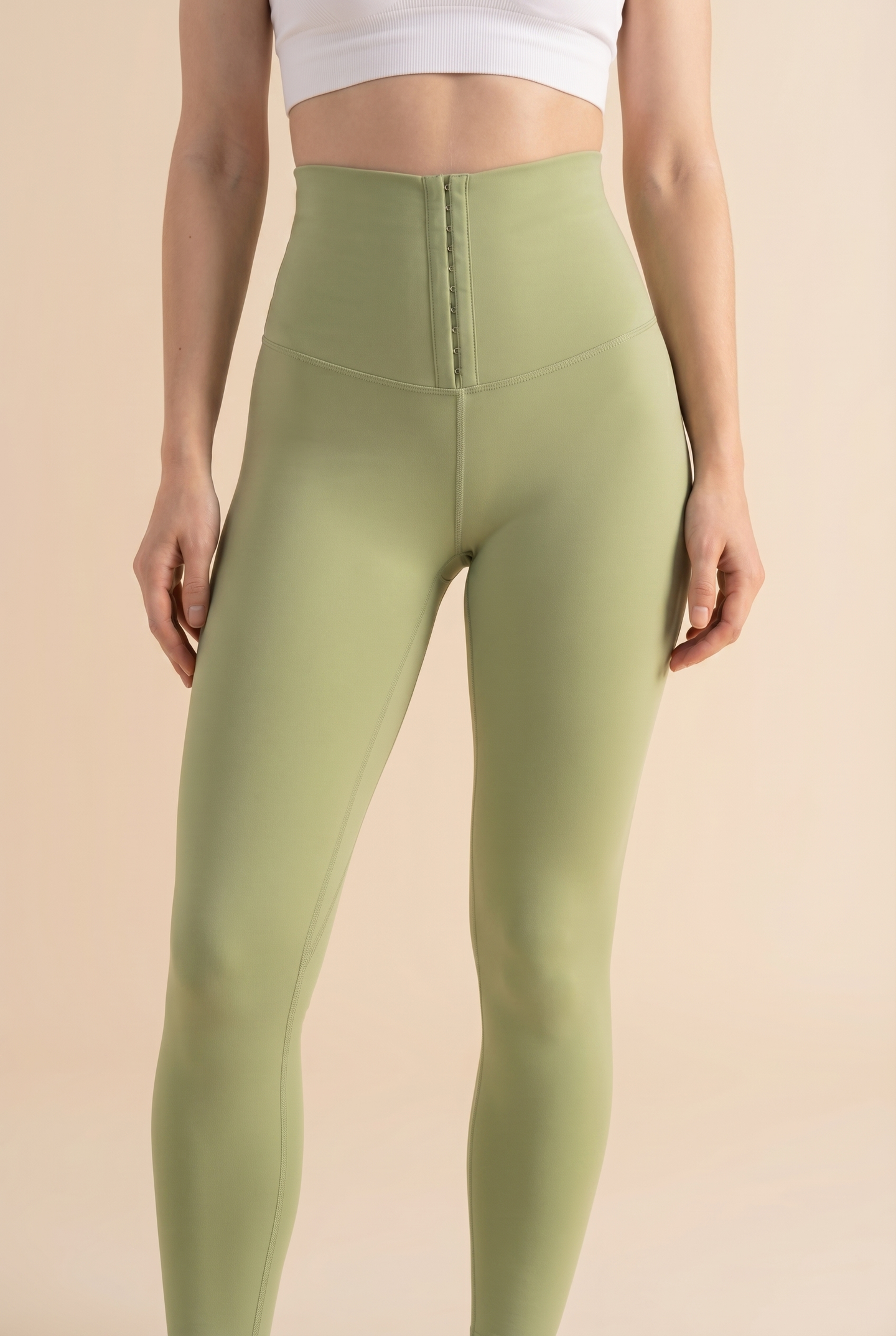 Contour Hook-Front High-Waist Legging  by PROFIT OUTFITS