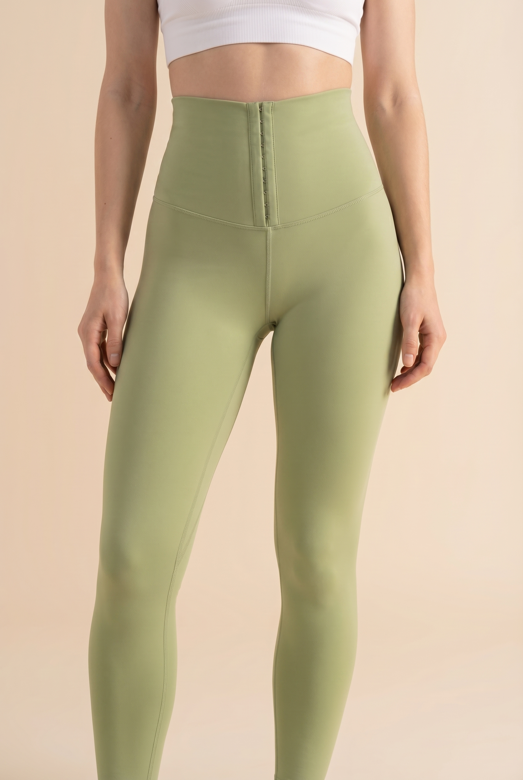 Contour Hook-Front High-Waist Legging  by PROFIT OUTFITS