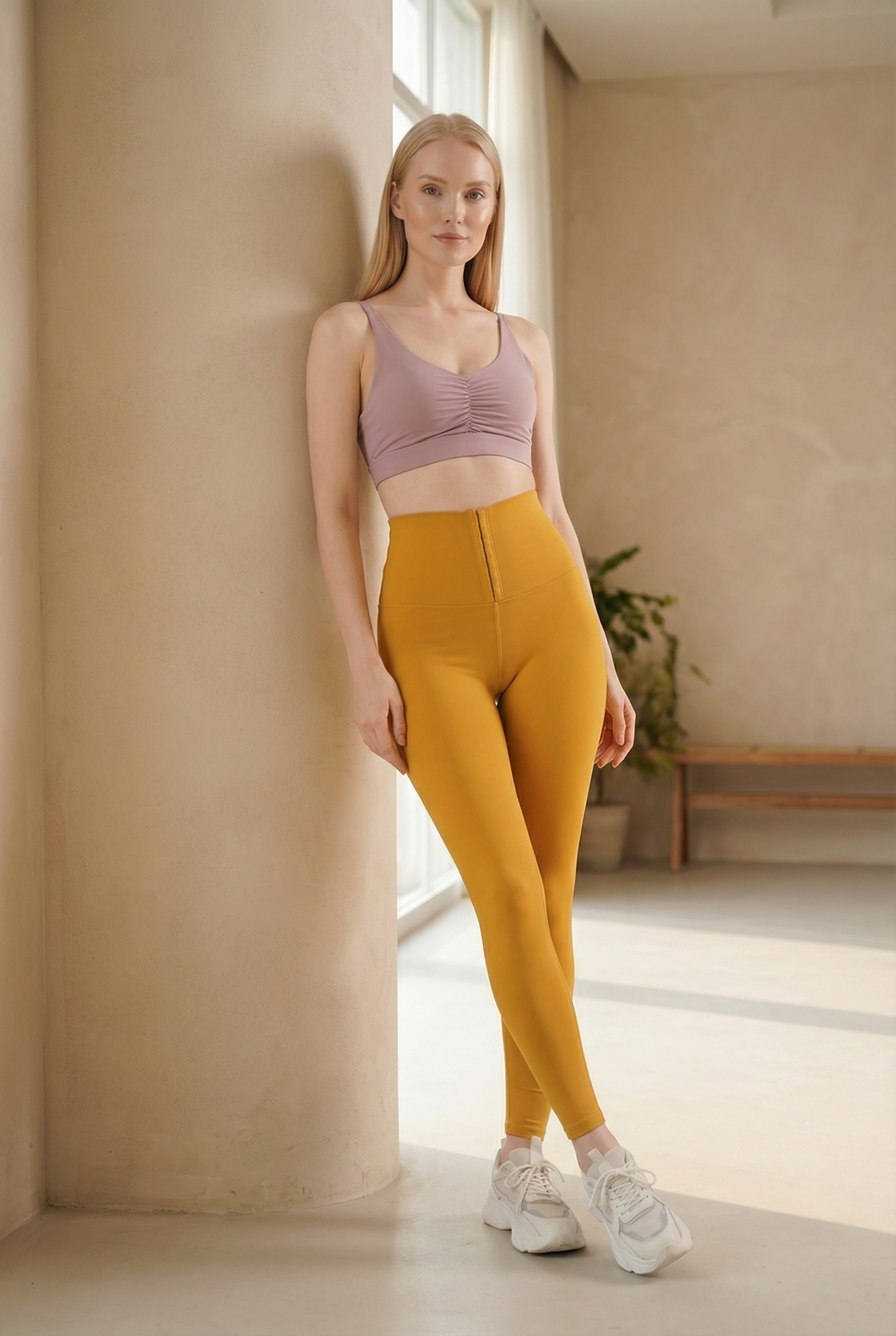 Contour Hook-Front High-Waist Legging  by PROFIT OUTFITS