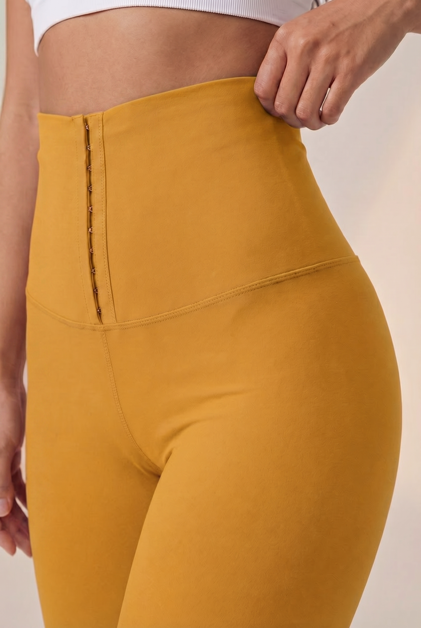 Contour Hook-Front High-Waist Legging  by PROFIT OUTFITS