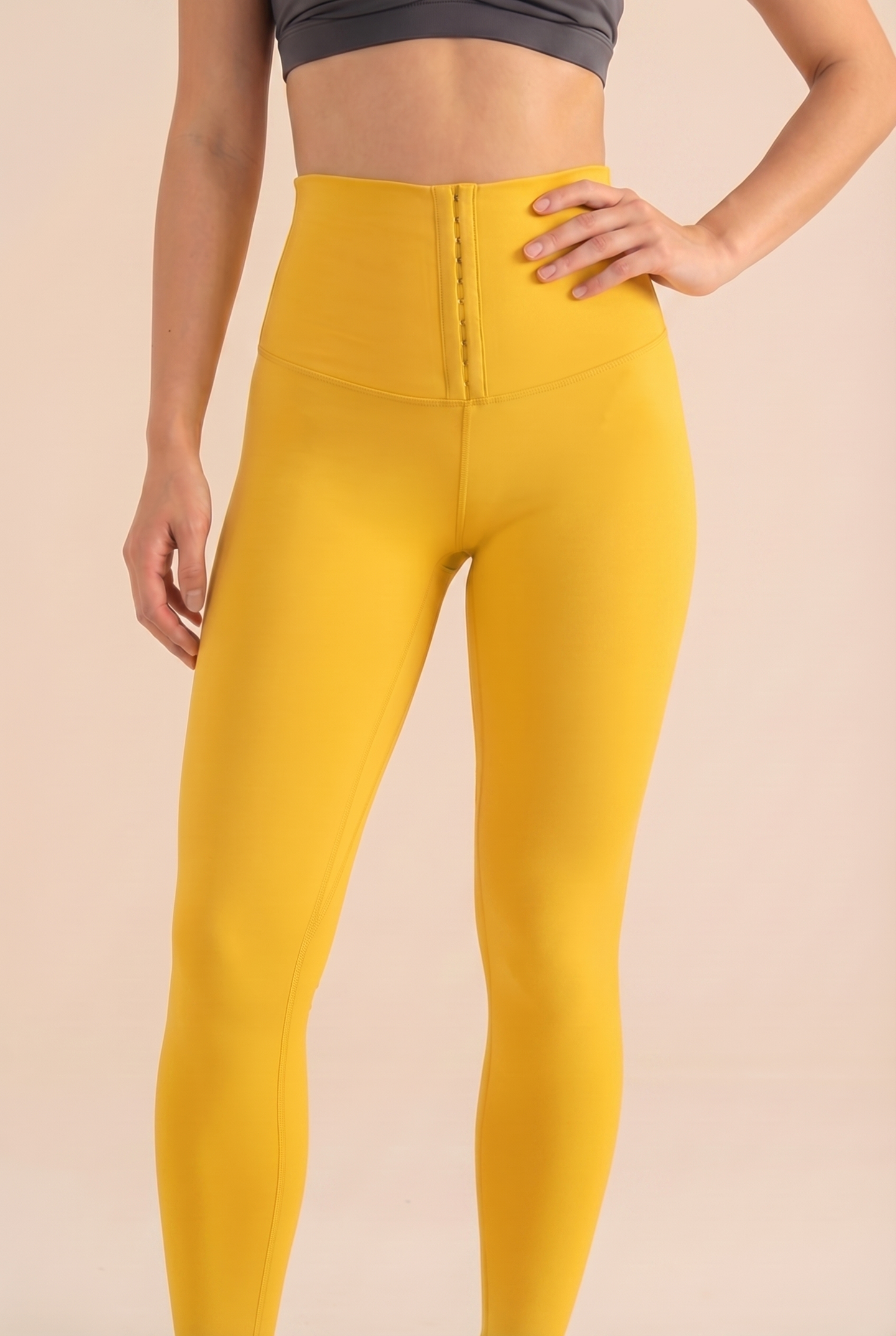 Contour Hook-Front High-Waist Legging  by PROFIT OUTFITS