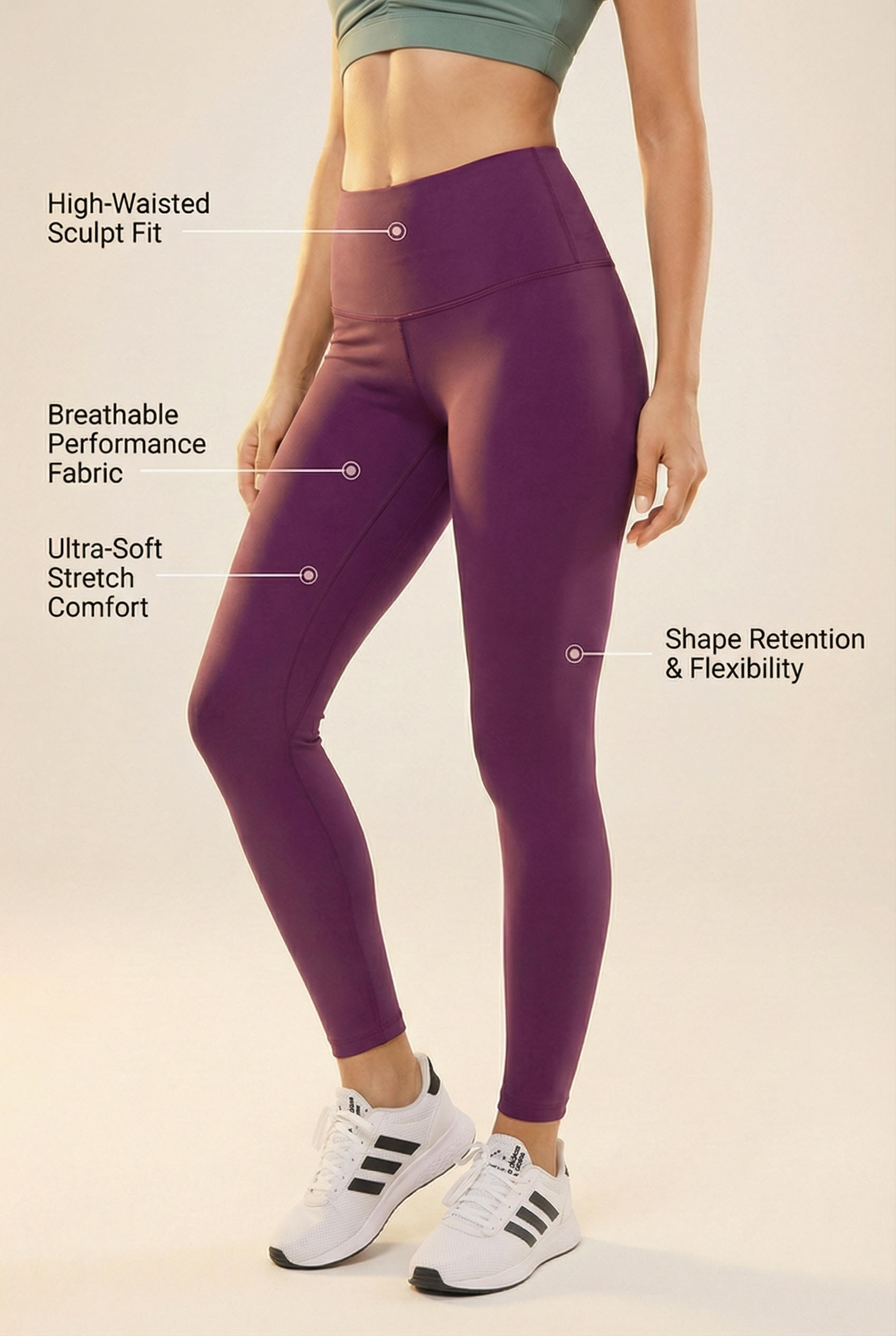 Contour Lift High-Waist Legging  by Profit Outfits