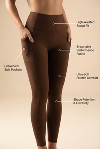 Contour Lift Pocket High-Waist Legging Apparel & Accessories > Activewear > Leggings > High-Waist Leggings by Profit Outfits