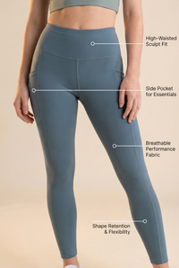 Contour Lift Pocket High-Waist Legging Apparel & Accessories > Activewear > Leggings > High-Waist Leggings by Profit Outfits