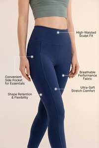 Contour Lift Pocket High-Waist Legging Apparel & Accessories > Activewear > Leggings > High-Waist Leggings by Profit Outfits