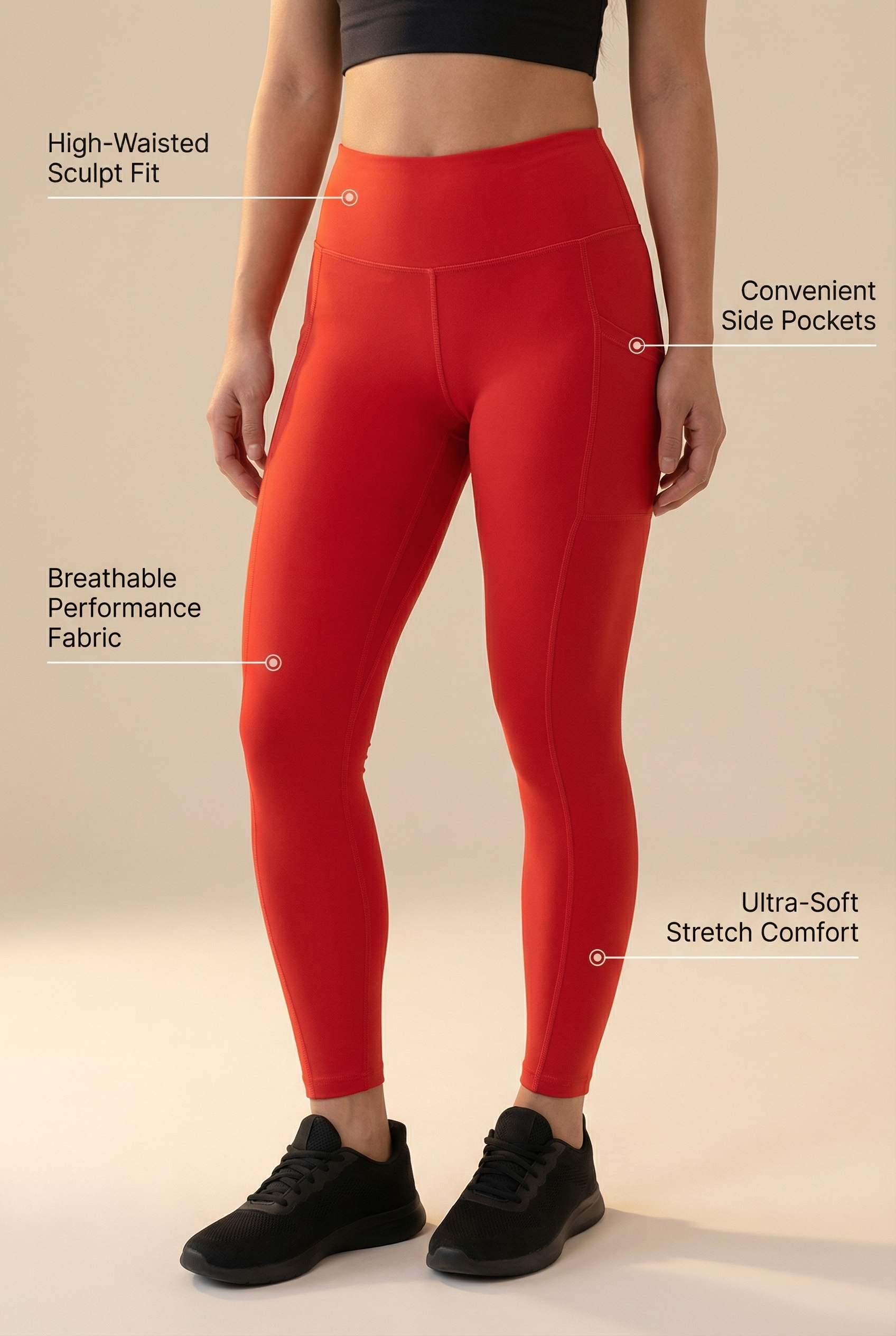Contour Lift Pocket High-Waist Legging  by Profit Outfits