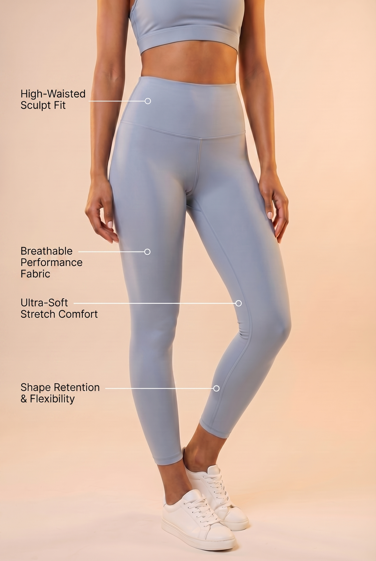 CoreFit High-Waist Legging Apparel & Accessories > Activewear > Leggings > High-Waist Leggings by Profit Outfits