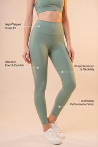 CoreFit High-Waist Legging Apparel & Accessories > Activewear > Leggings > High-Waist Leggings by Profit Outfits