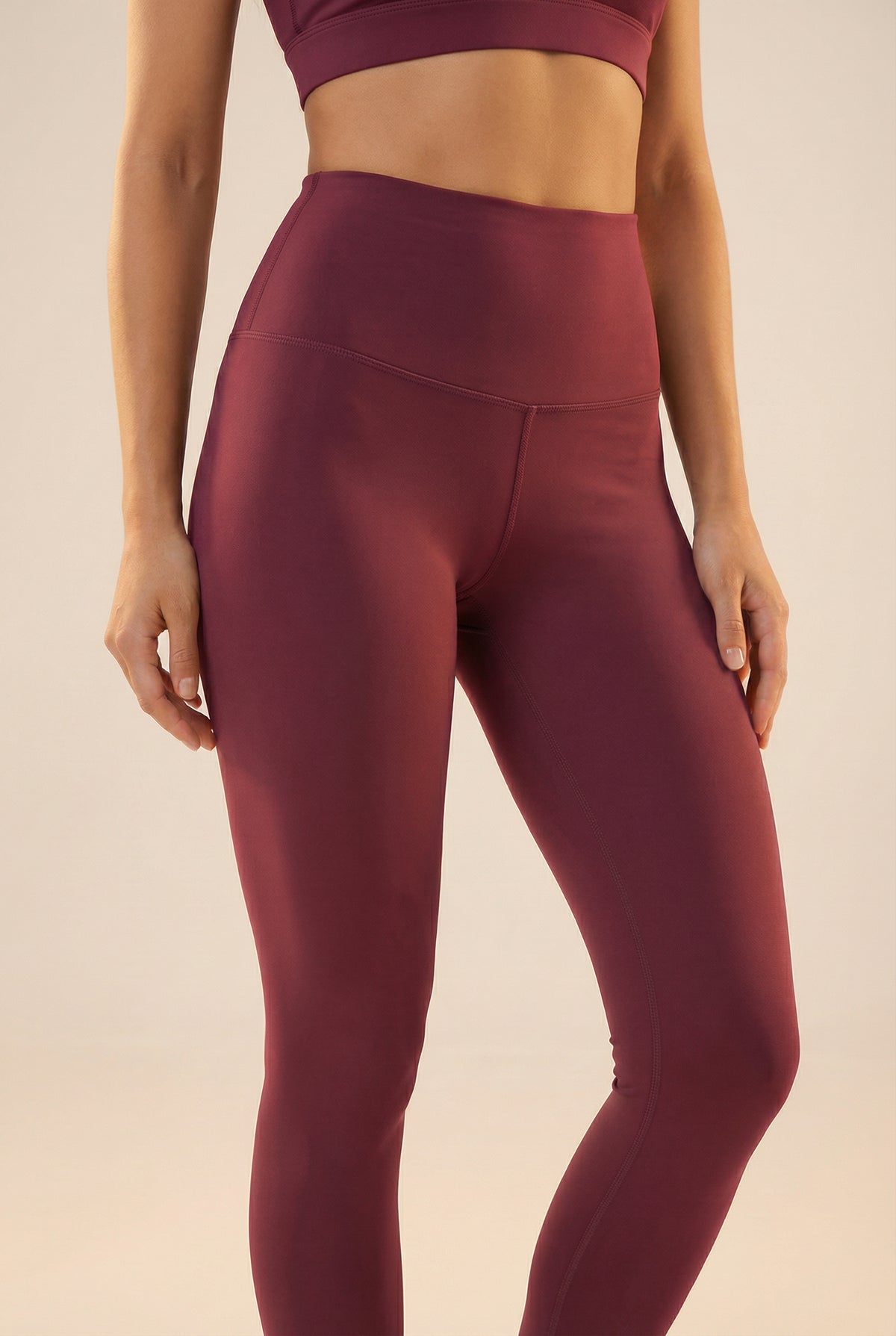 CoreFit High-Waist Legging - Garnet Apparel & Accessories > Activewear > Leggings > High-Waist Leggings by Profit Outfits