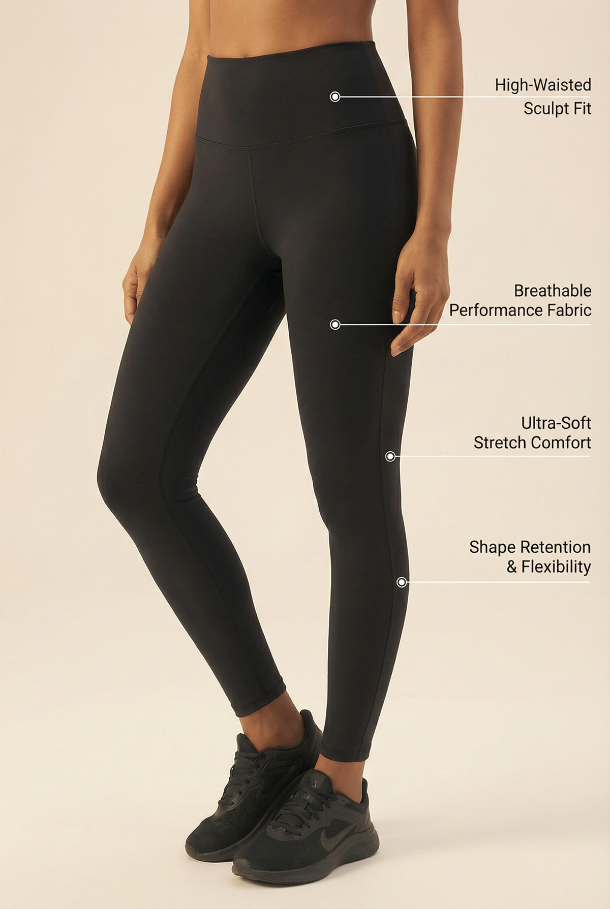 CoreFit Performance Legging Apparel & Accessories > Activewear > Leggings > High-Waist Leggings by Profit Outfits