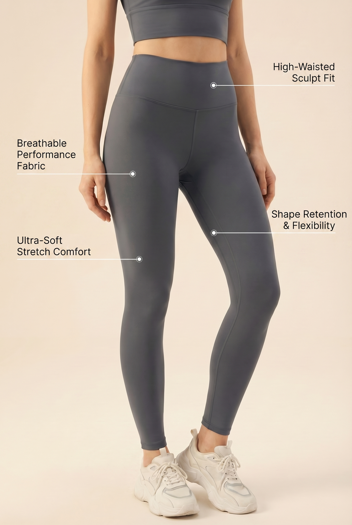 CoreFit Performance Legging Apparel & Accessories > Activewear > Leggings > High-Waist Leggings by Profit Outfits