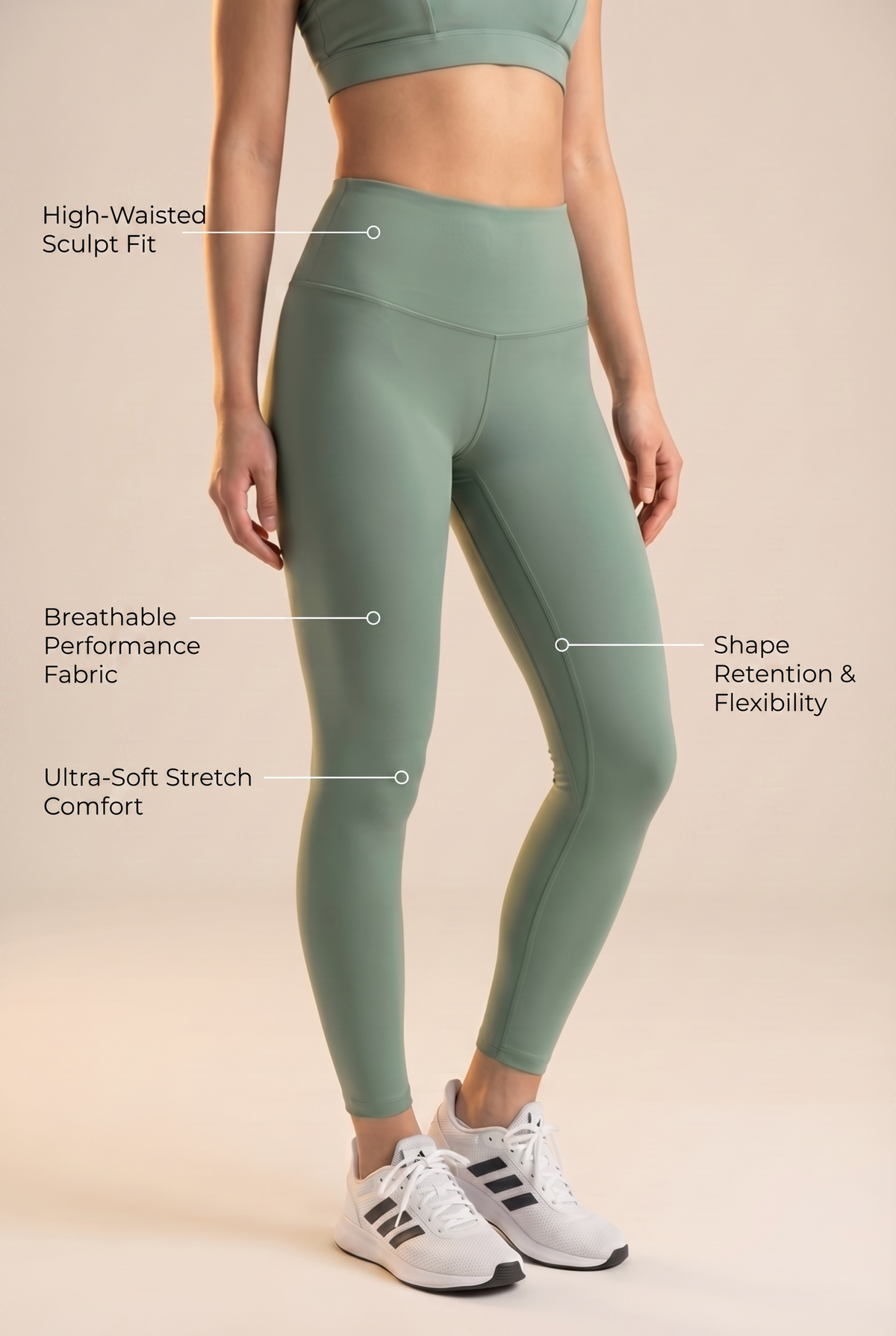 CoreFit Performance Legging Apparel & Accessories > Activewear > Leggings > High-Waist Leggings by Profit Outfits