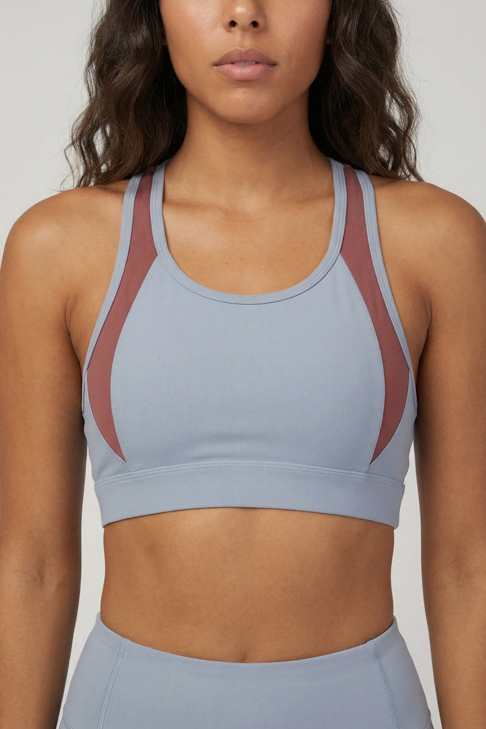 CoreFit Sports Bra - Light Blue (Style K9863Y) Apparel & Accessories > Activewear > Sports Bras by Profit Outfits