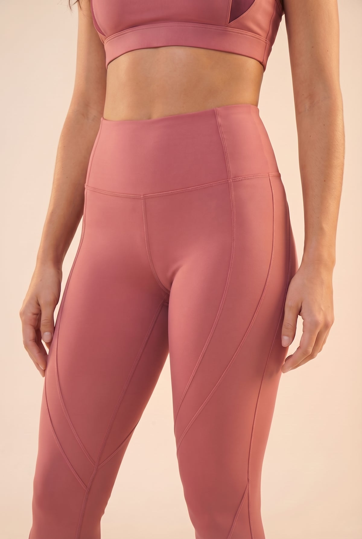 CoreFit Sports Legging - Dry Rose Apparel & Accessories > Activewear > Leggings > High-Waist Leggings by Profit Outfits