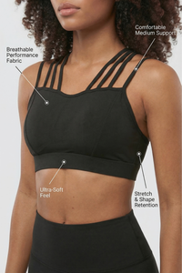 CoreFit Strappy Sports Bra Apparel & Accessories > Activewear > Sports Bras by Profit Outfits