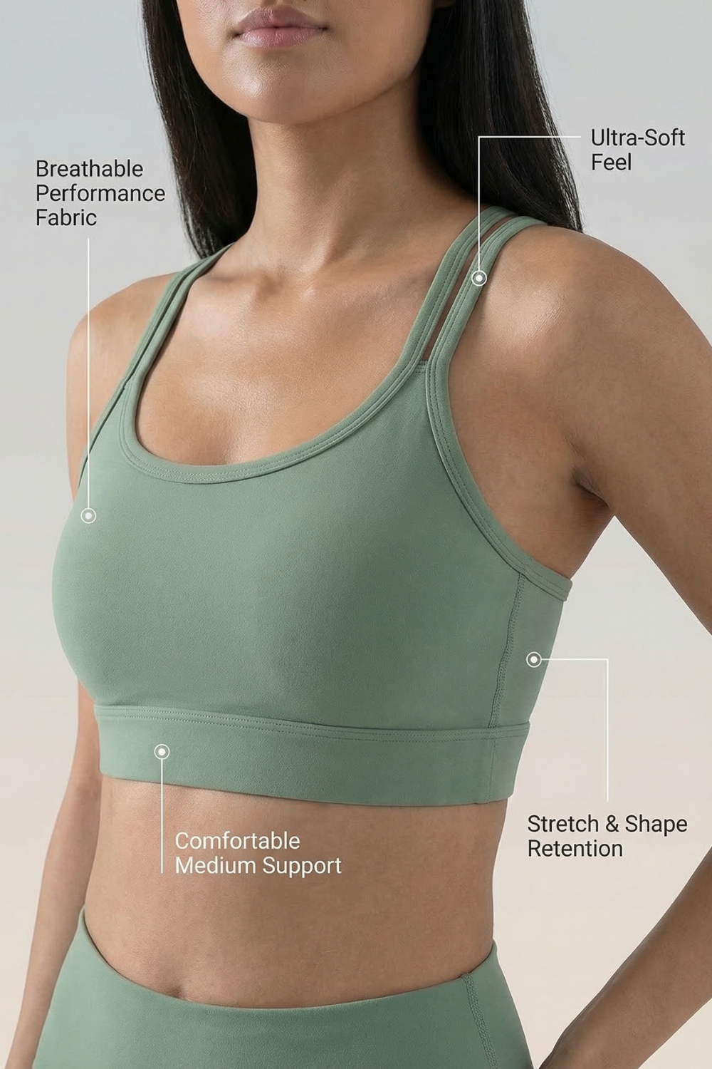 CoreFit Strappy Sports Bra Apparel & Accessories > Activewear > Sports Bras by Profit Outfits