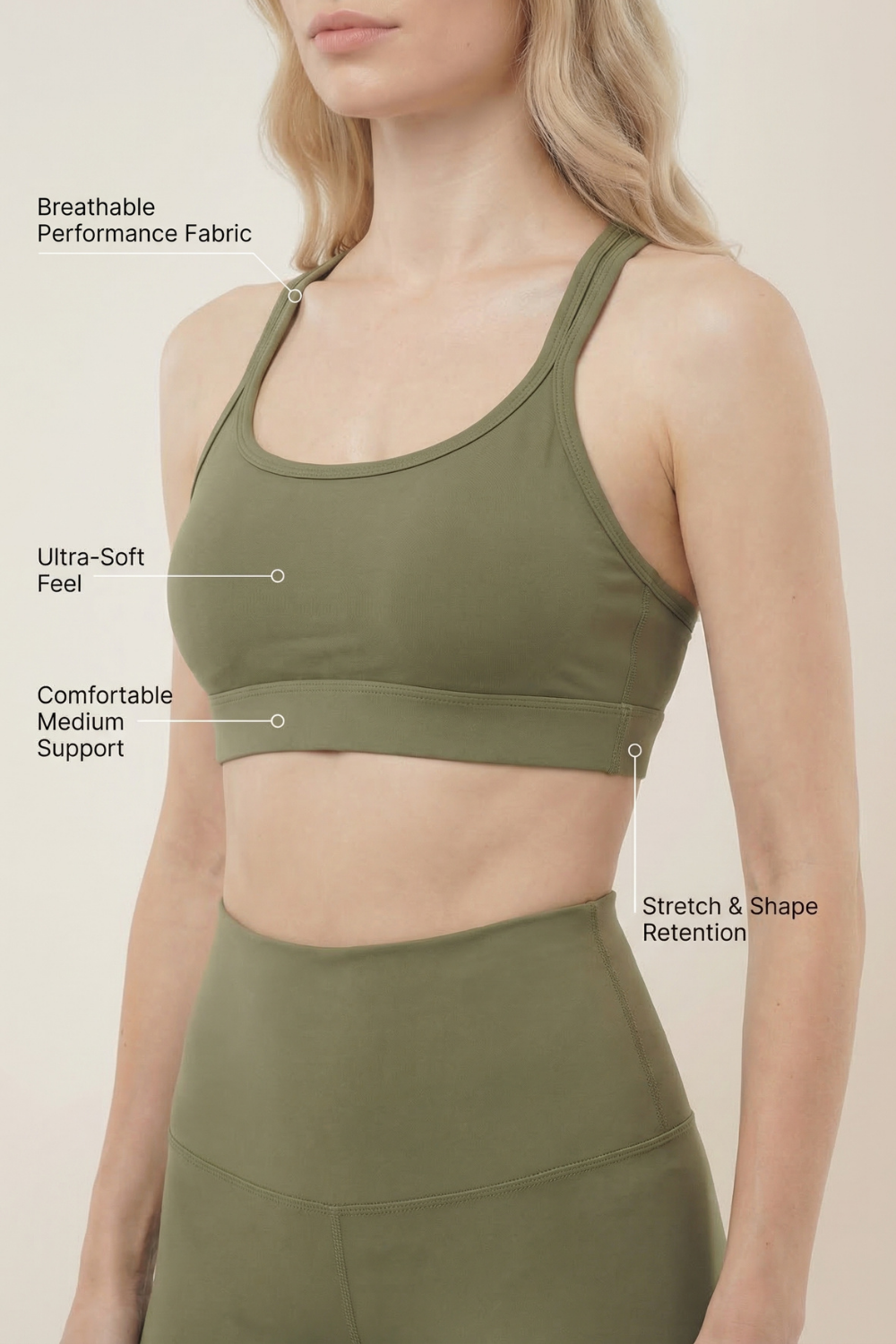 CoreFit Strappy Sports Bra  by PROFIT OUTFITS