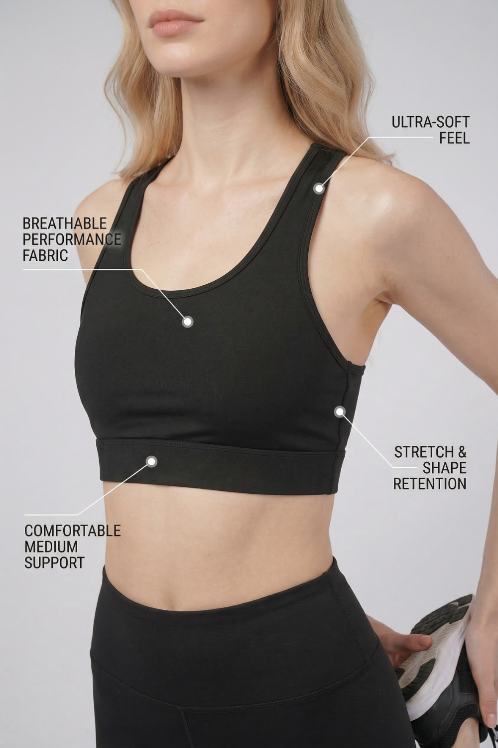 CoreFit Training Sports Bra Apparel & Accessories > Activewear > Sports Bras by Profit Outfits