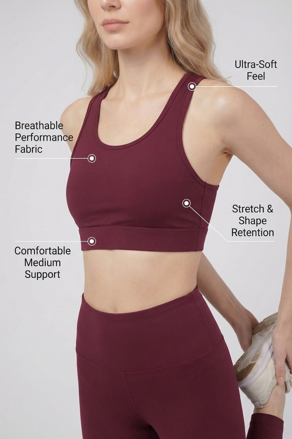 CoreFit Training Sports Bra Apparel & Accessories > Activewear > Sports Bras by Profit Outfits