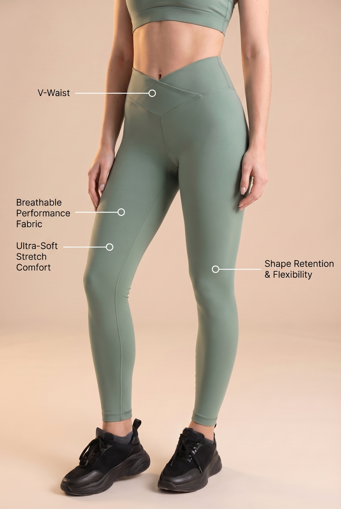 CoreFit V-Waist Legging  by Profit Outfits