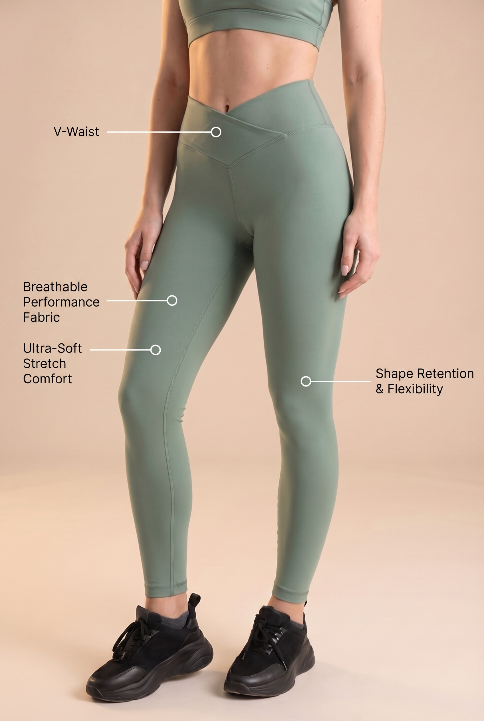 CoreFit V-Waist Legging  by Profit Outfits