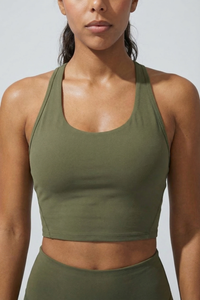 Fashion Crop Sports Bra Apparel & Accessories > Activewear > Sports Bras by Profit Outfits