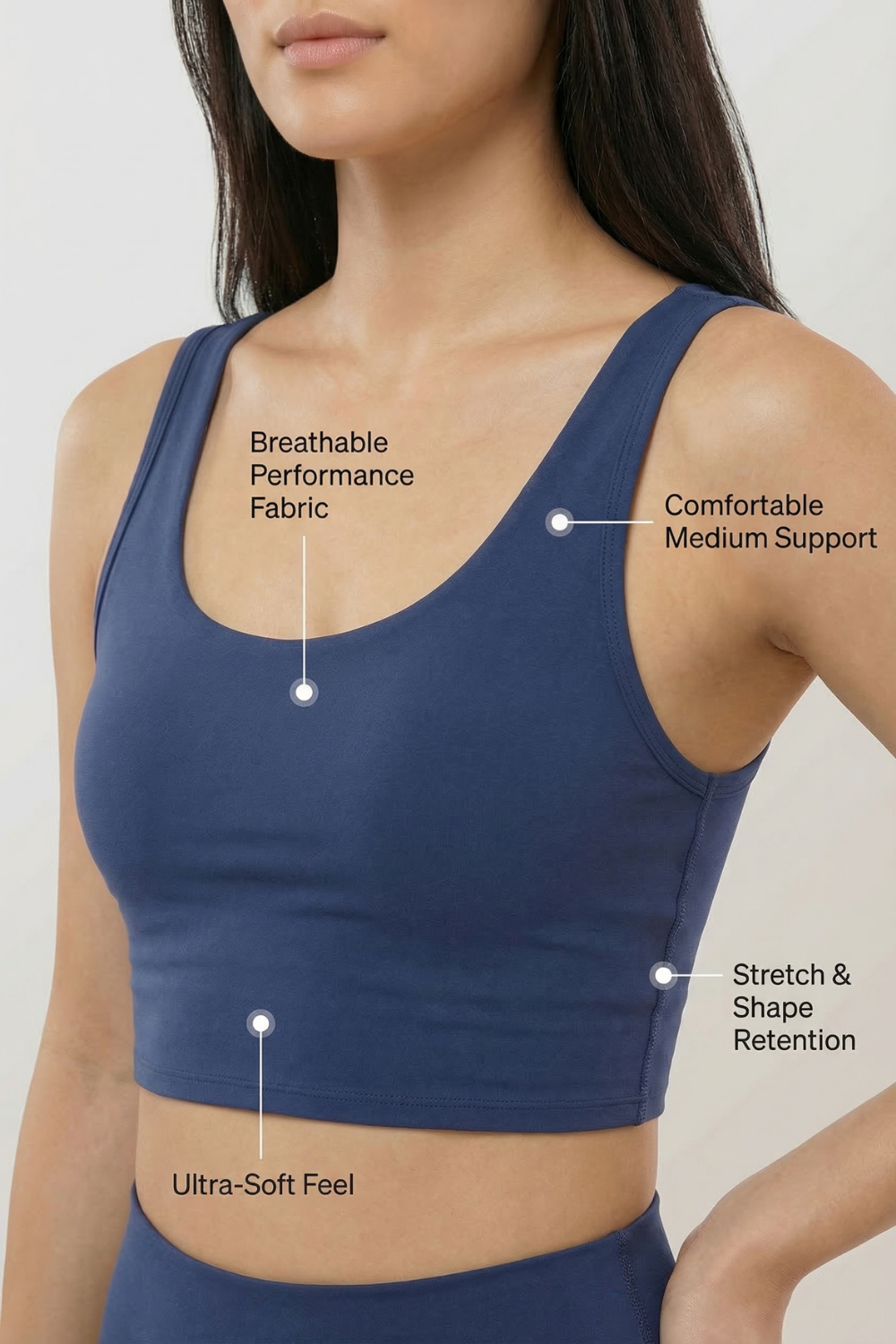 Fashion Crop Sports Bra Apparel & Accessories > Activewear > Sports Bras by Profit Outfits