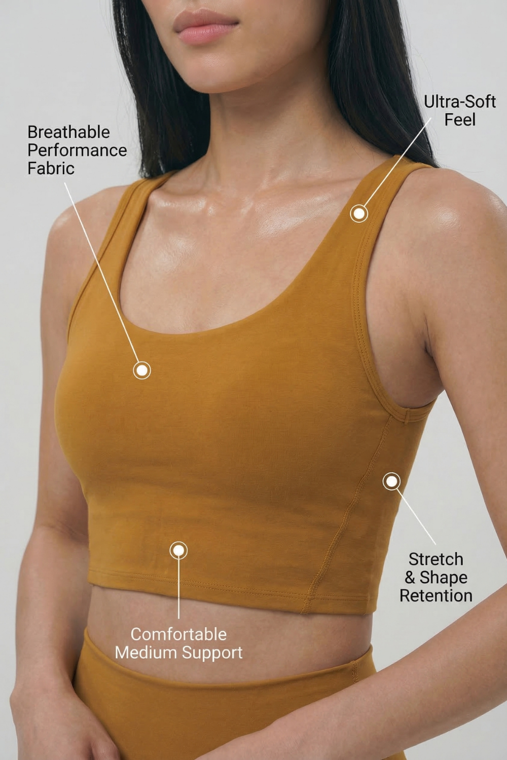 Fashion Crop Sports Bra Apparel & Accessories > Activewear > Sports Bras by Profit Outfits