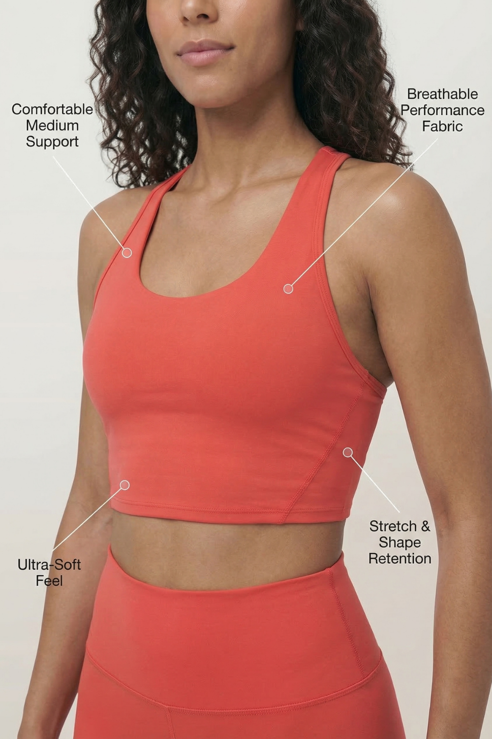 Fashion Crop Sports Bra Apparel & Accessories > Activewear > Sports Bras by Profit Outfits