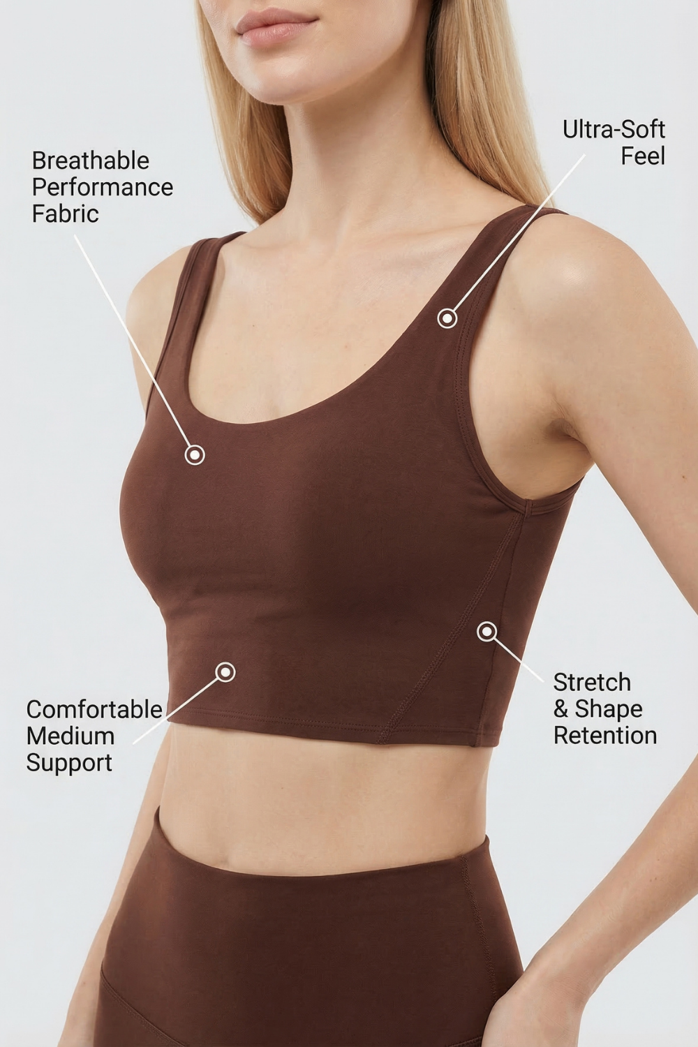 Fashion Crop Sports Bra  by PROFIT OUTFITS