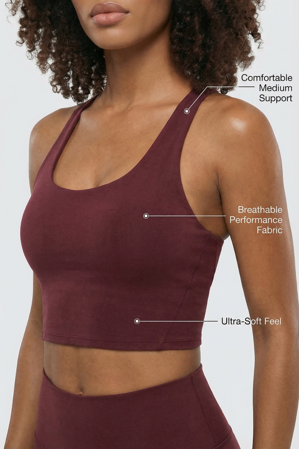 Fashion Crop Sports Bra  by PROFIT OUTFITS