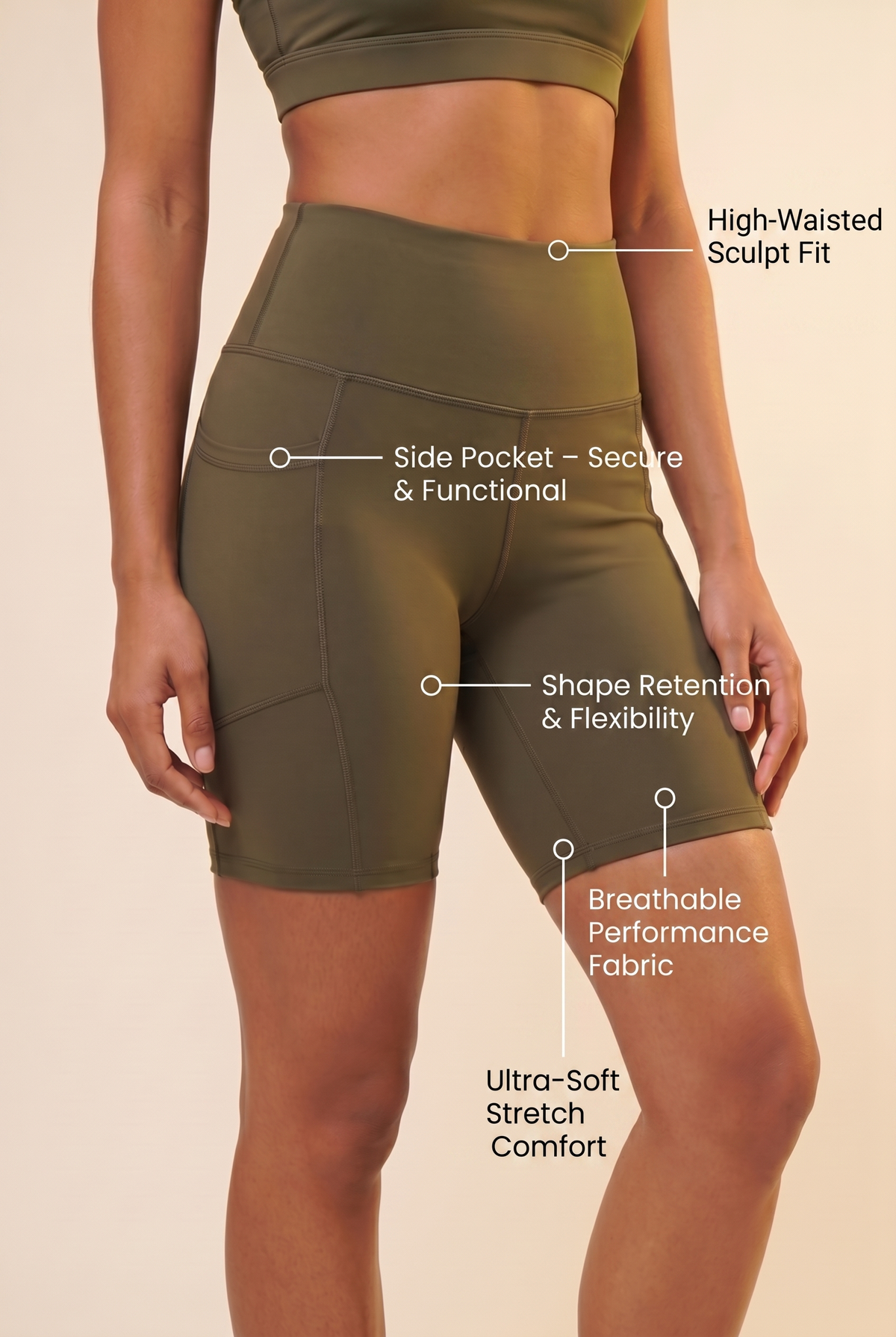 Flex 3-Pocket Bike Shorts Apparel & Accessories > Activewear > Shorts > Bike Shorts by Profit Outfits