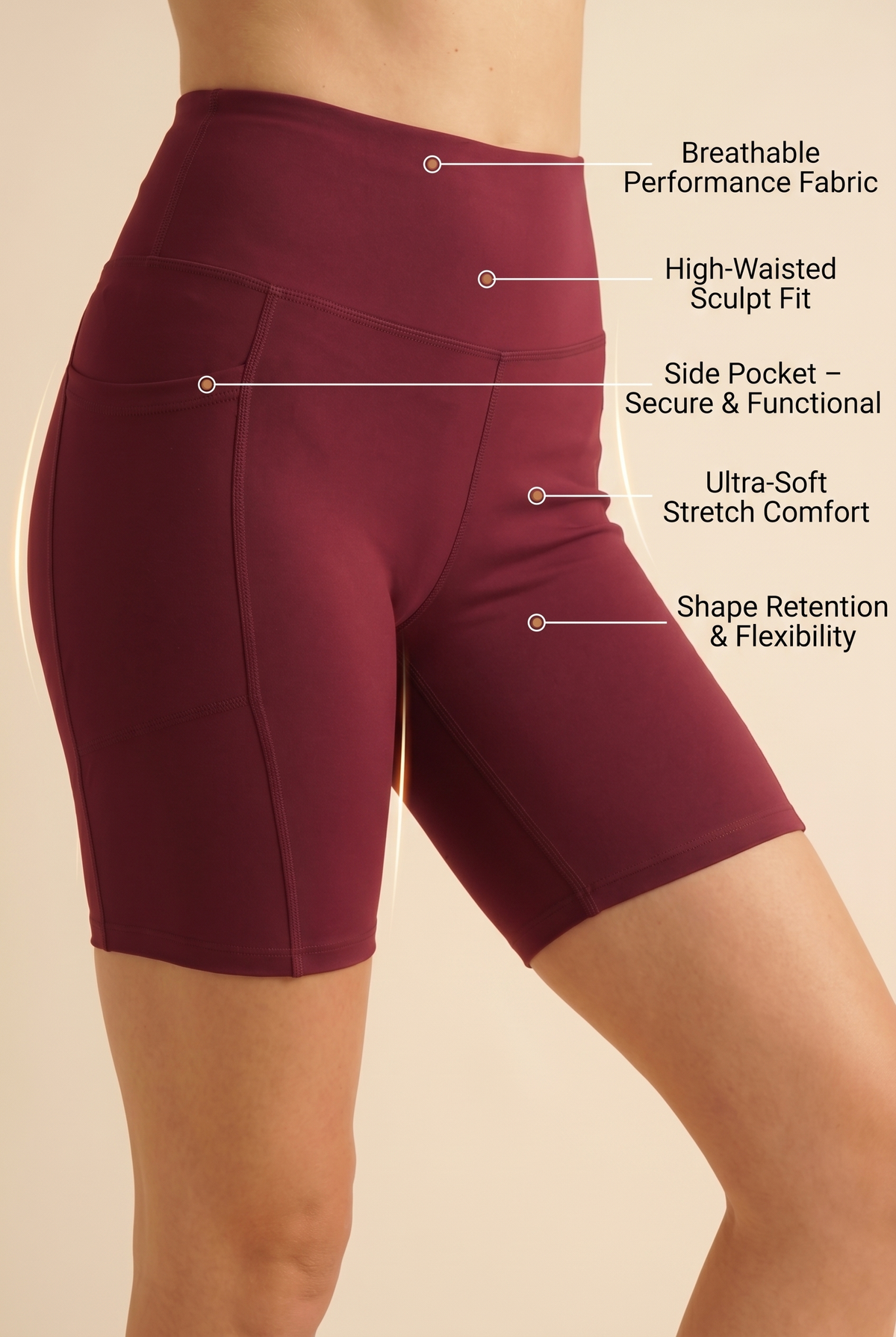 Flex 3-Pocket Bike Shorts Apparel & Accessories > Activewear > Shorts > Bike Shorts by Profit Outfits