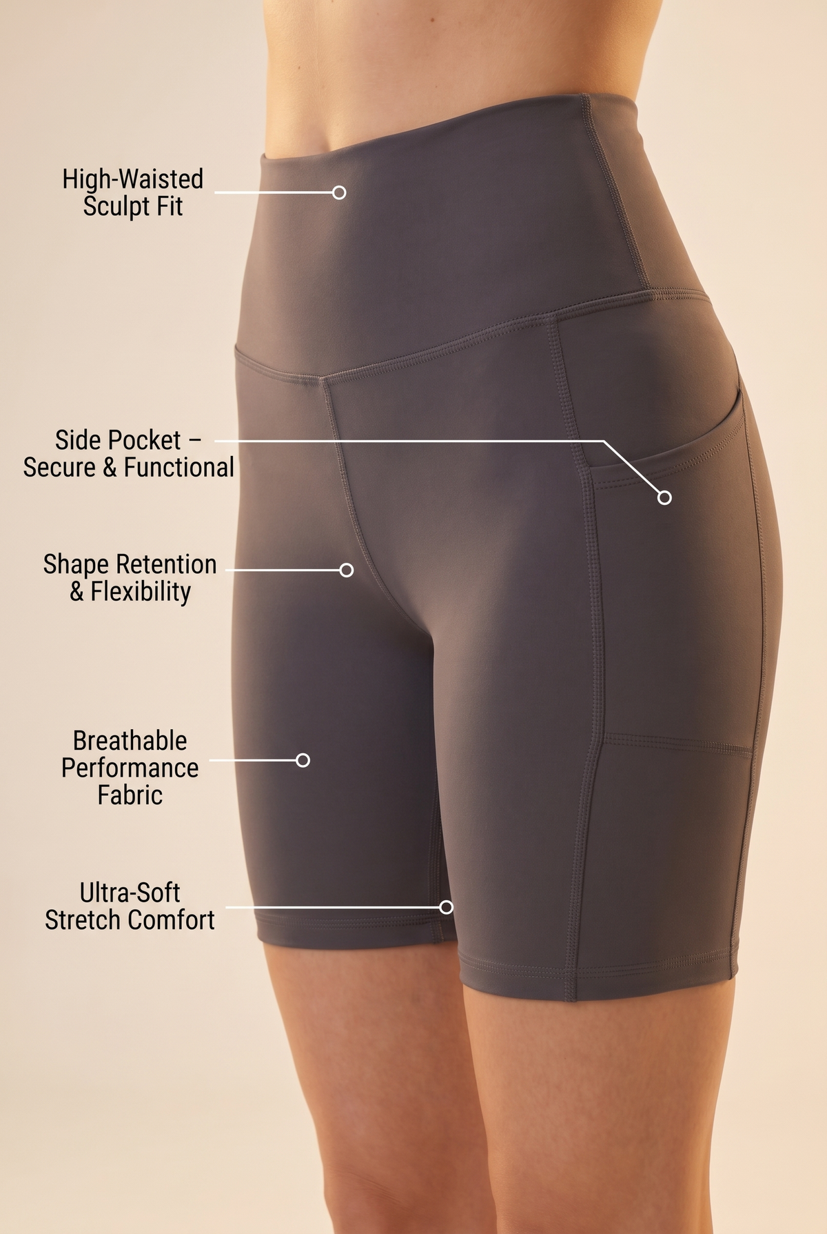 Flex 3-Pocket Bike Shorts Apparel & Accessories > Activewear > Shorts > Bike Shorts by Profit Outfits
