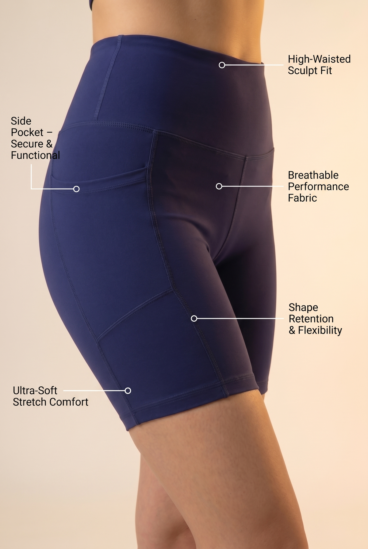 Flex 3-Pocket Bike Shorts Apparel & Accessories > Activewear > Shorts > Bike Shorts by Profit Outfits