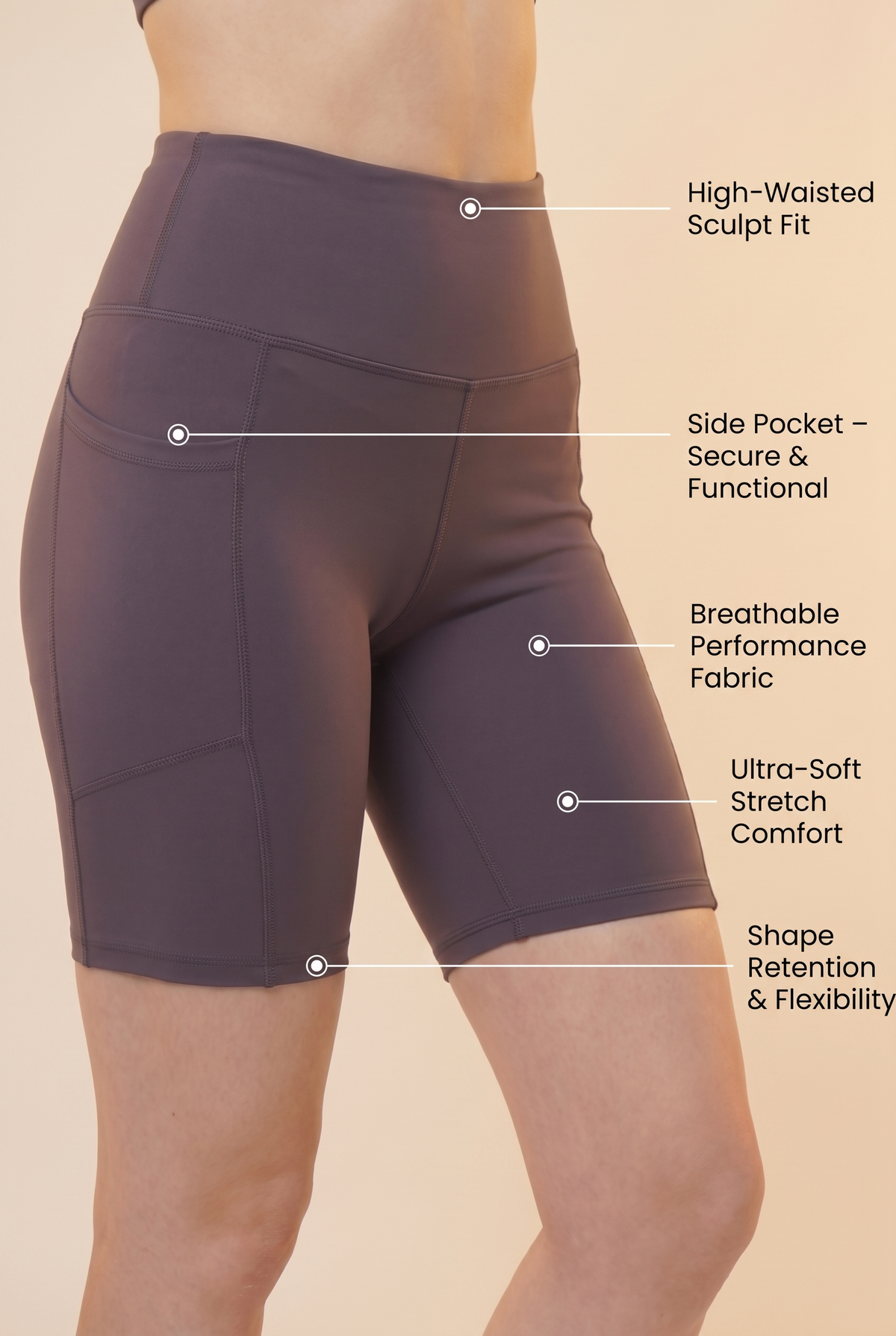 Flex 3-Pocket Bike Shorts Apparel & Accessories > Activewear > Shorts > Bike Shorts by Profit Outfits