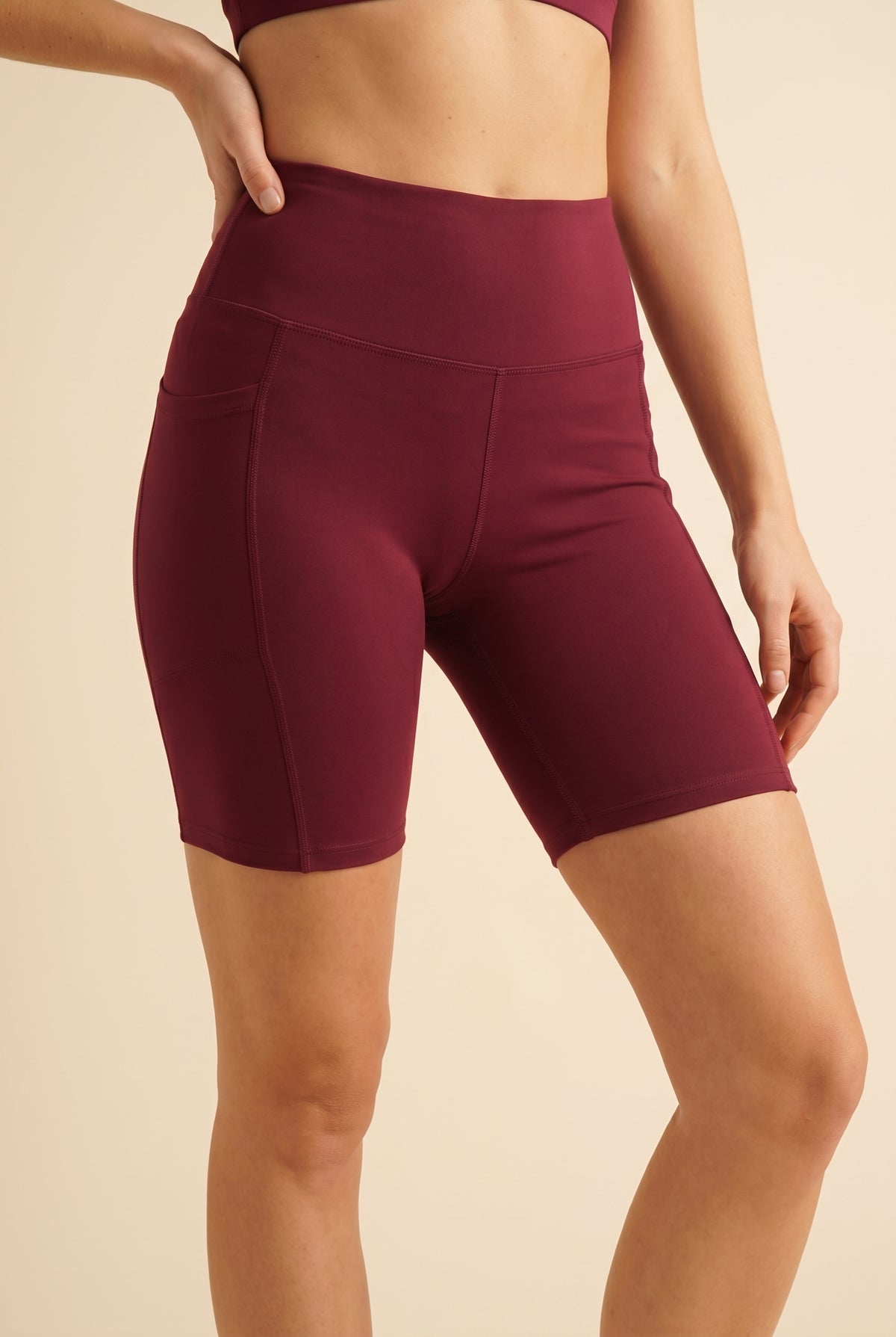 Flex 3-Pocket Bike Shorts - Bordeaux Apparel & Accessories > Activewear > Shorts > Bike Shorts by Profit Outfits