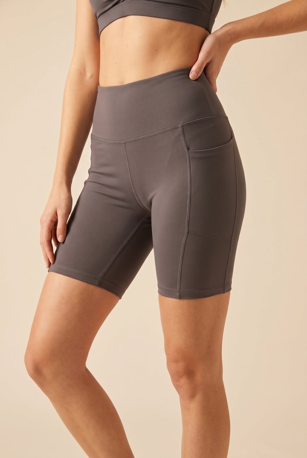 Flex 3-Pocket Bike Shorts - Charcoal Apparel & Accessories > Activewear > Shorts > Bike Shorts by Profit Outfits