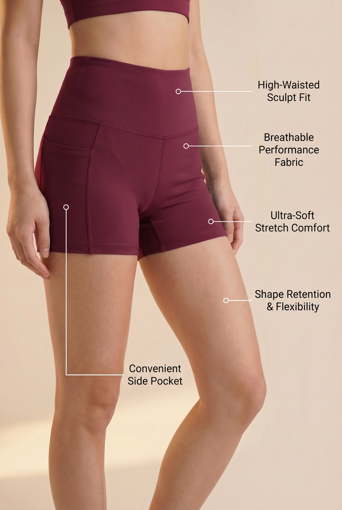 Flex 3-Pocket Performance Shorts Apparel & Accessories > Activewear > Shorts by Profit Outfits