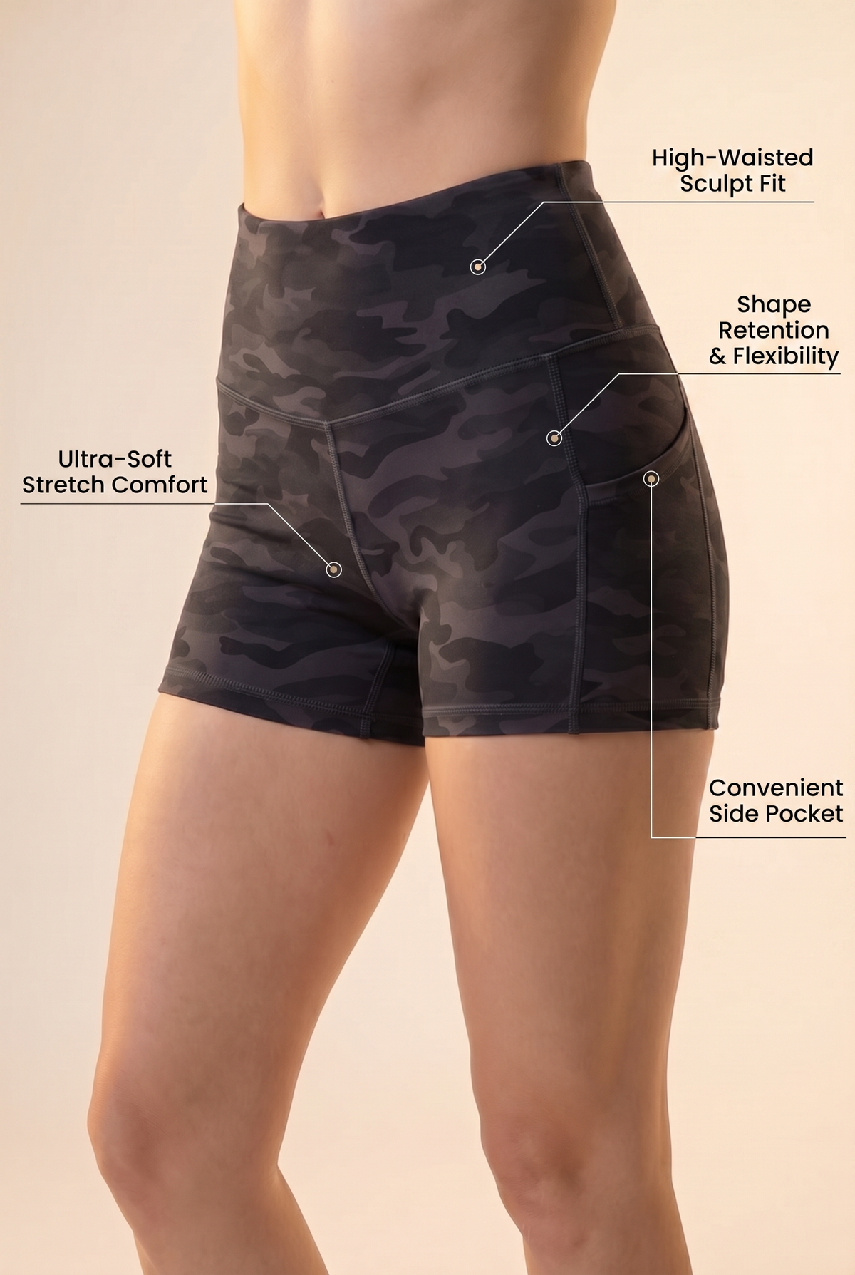 Flex 3-Pocket Performance Shorts Apparel & Accessories > Activewear > Shorts by Profit Outfits