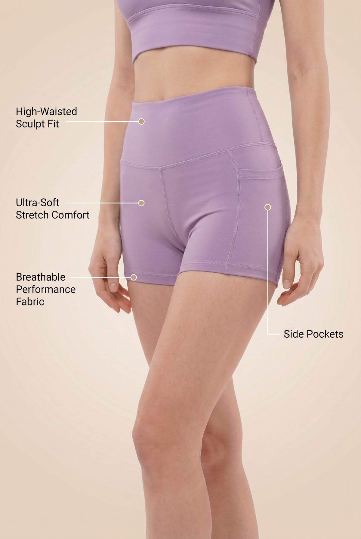 Flex 3-Pocket Performance Shorts - Bean Paste Apparel & Accessories > Activewear > Shorts by Profit Outfits