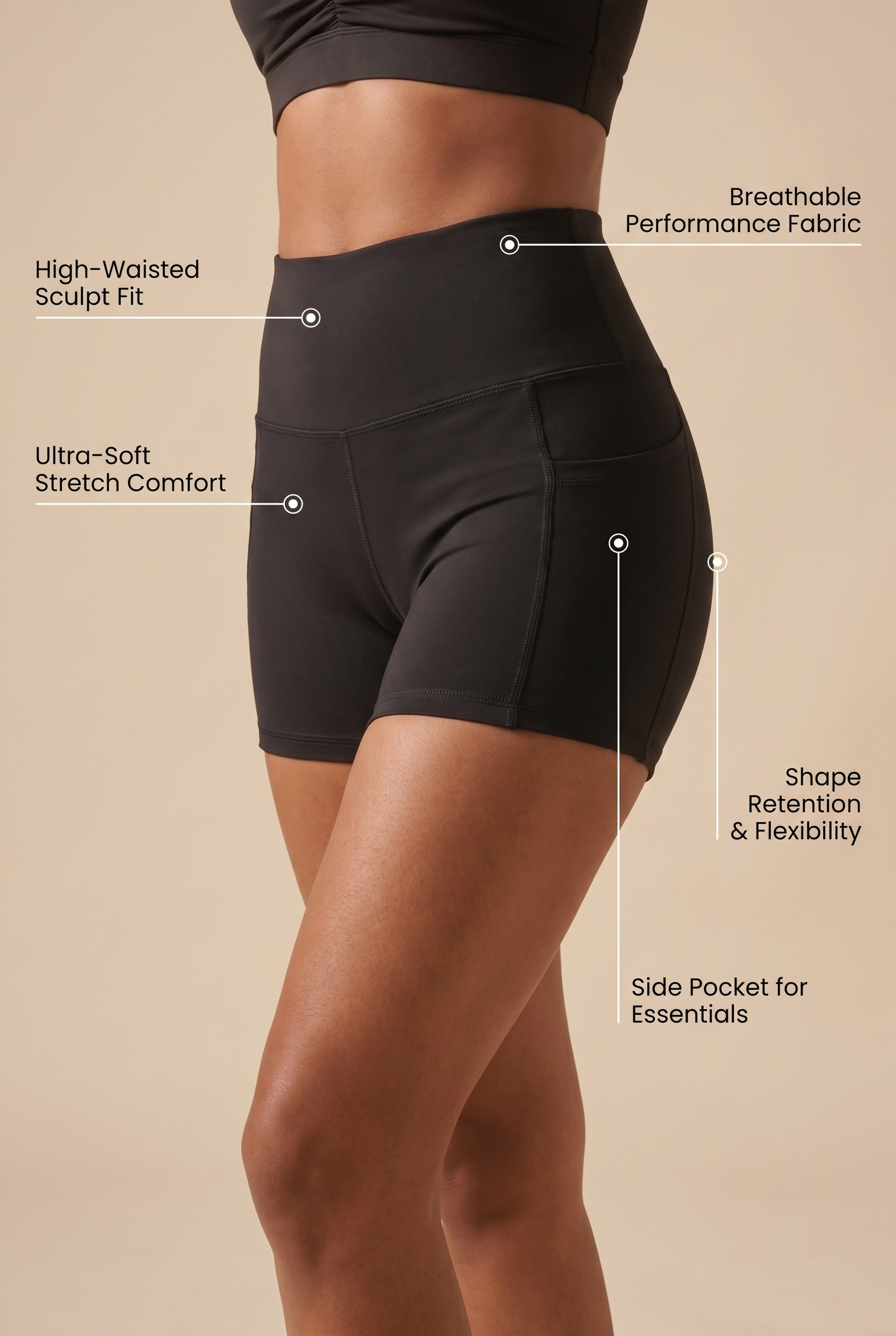 Flex 3-Pocket Performance Shorts  by PROFIT OUTFITS