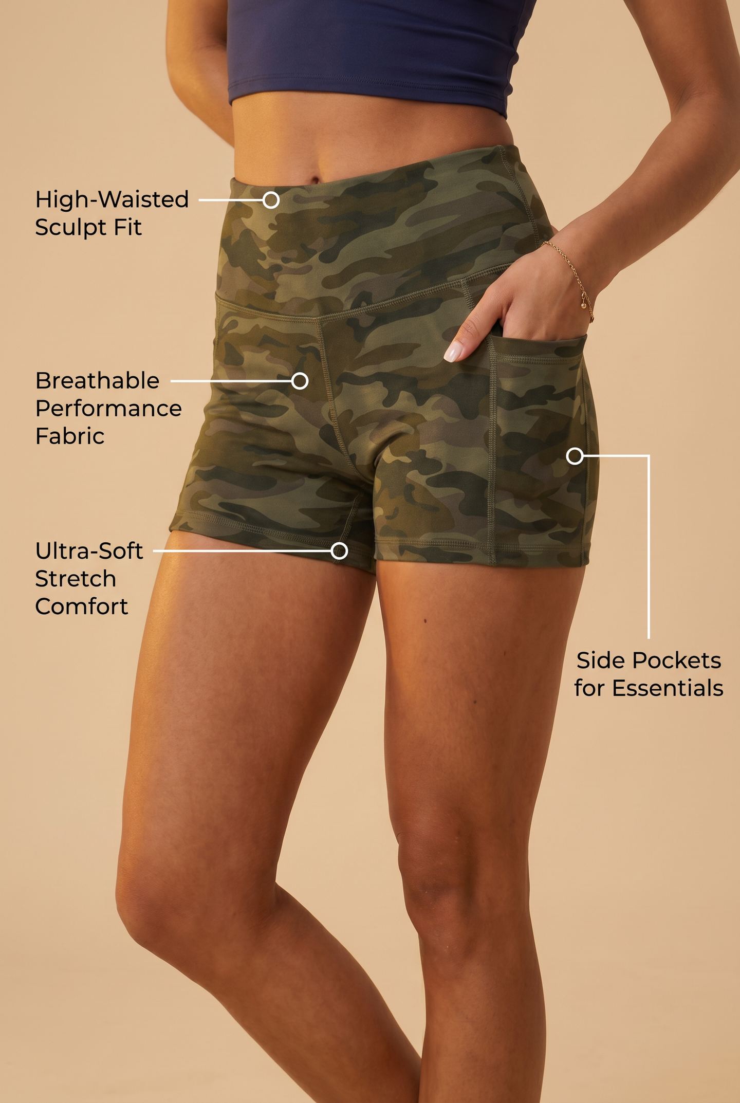 Flex 3-Pocket Performance Shorts  by Profit Outfits