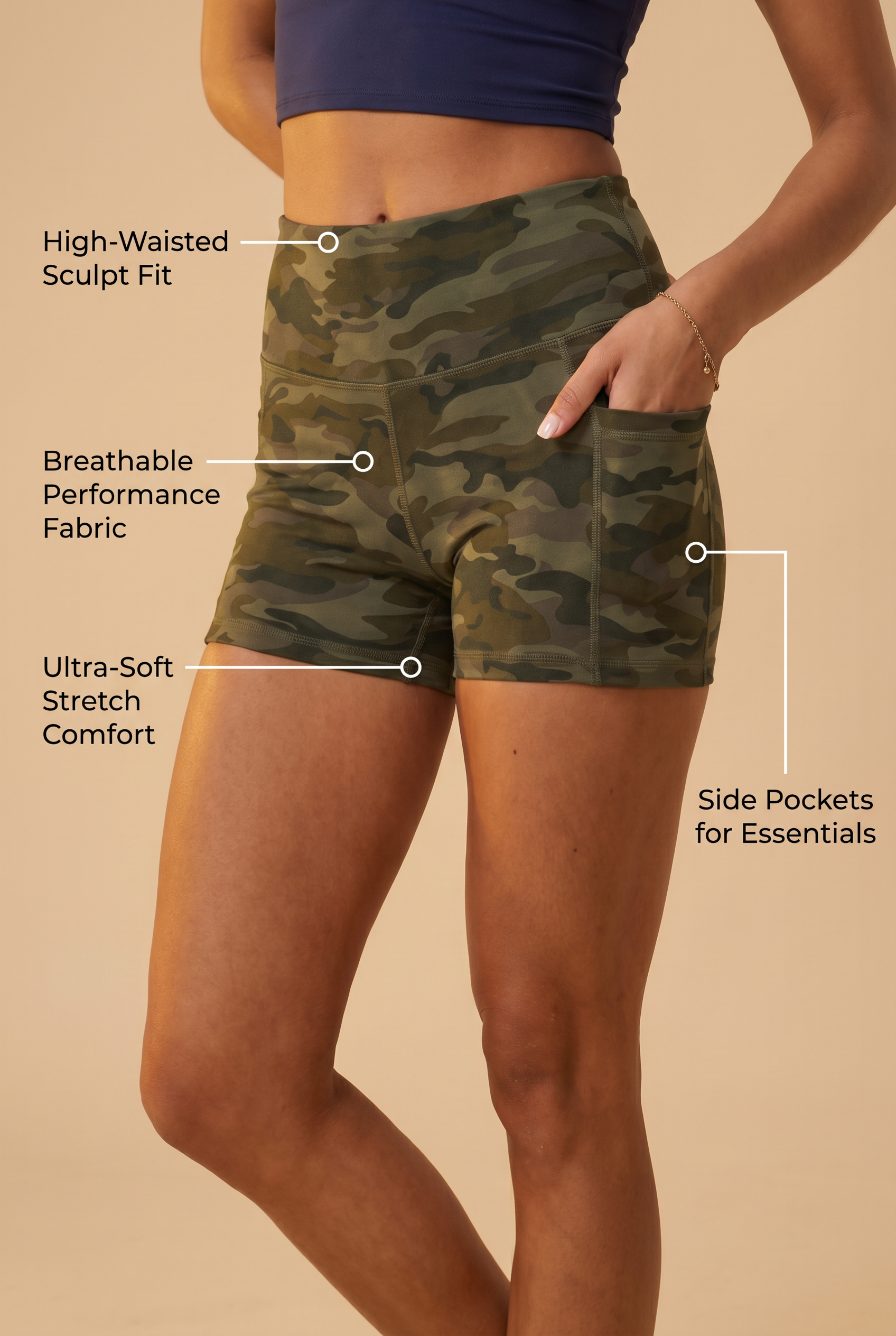 Flex 3-Pocket Performance Shorts  by Profit Outfits