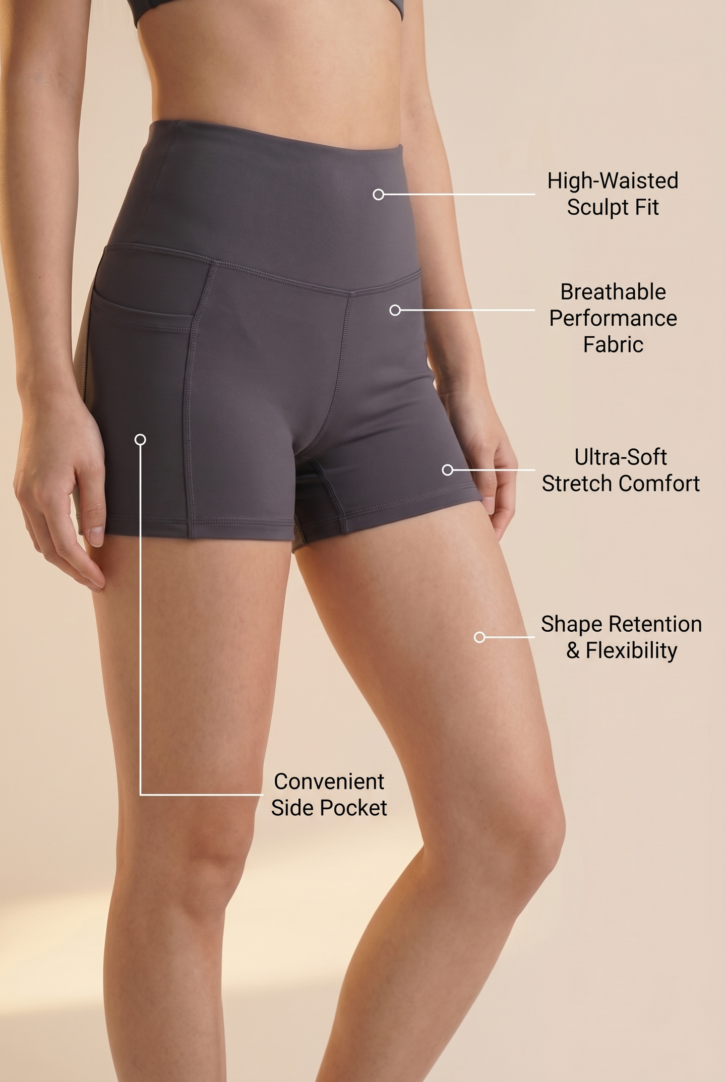 Flex 3-Pocket Performance Shorts  by PROFIT OUTFITS
