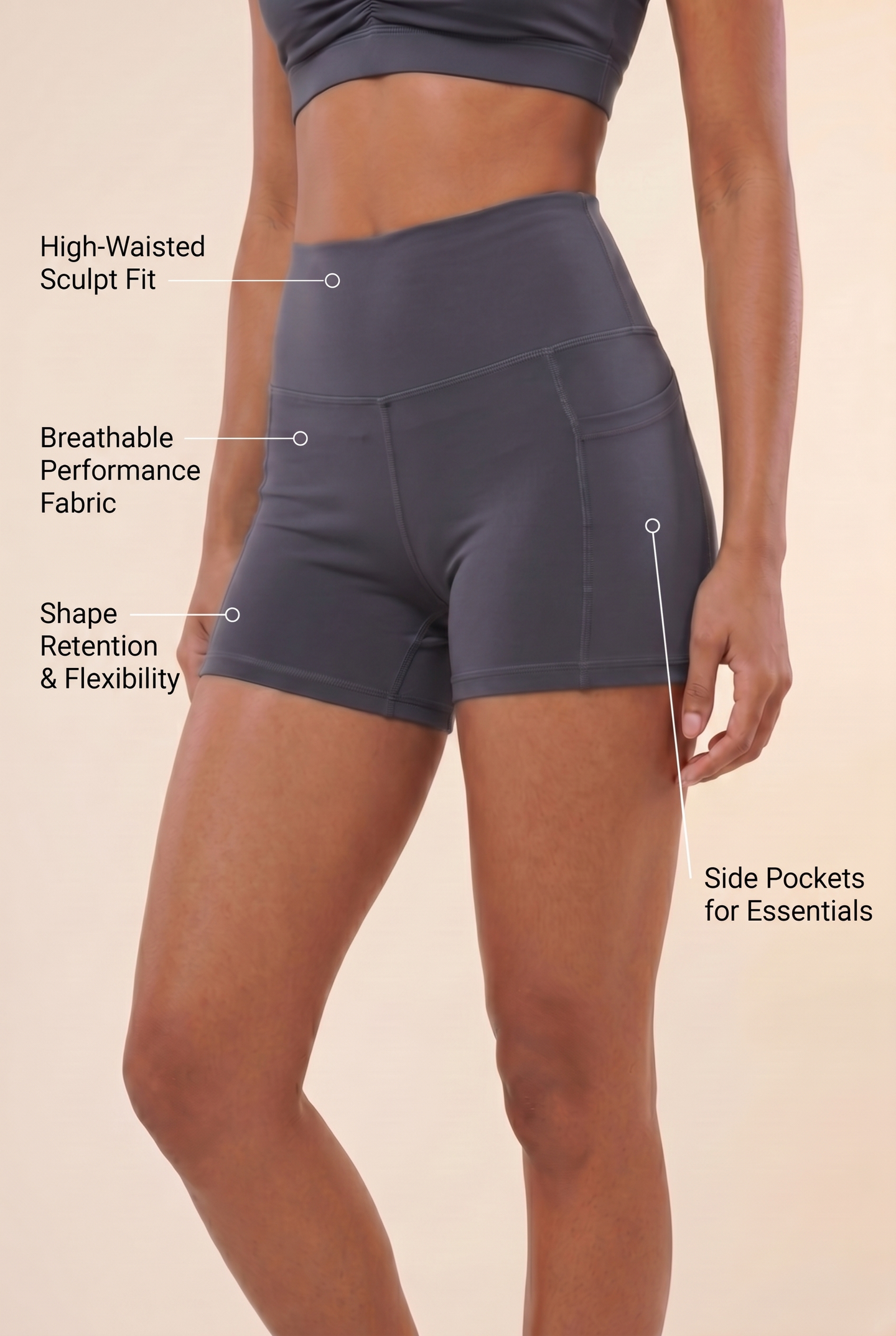Flex 3-Pocket Performance Shorts  by PROFIT OUTFITS