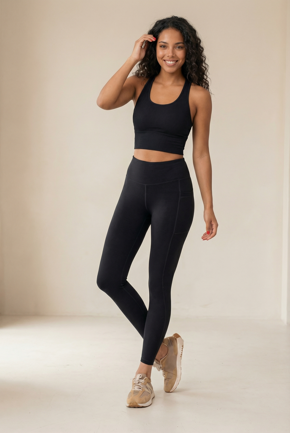 FlexPocket Full-Length High-Waist Legging Apparel & Accessories > Activewear > Leggings > High-Waist Leggings by Profit Outfits