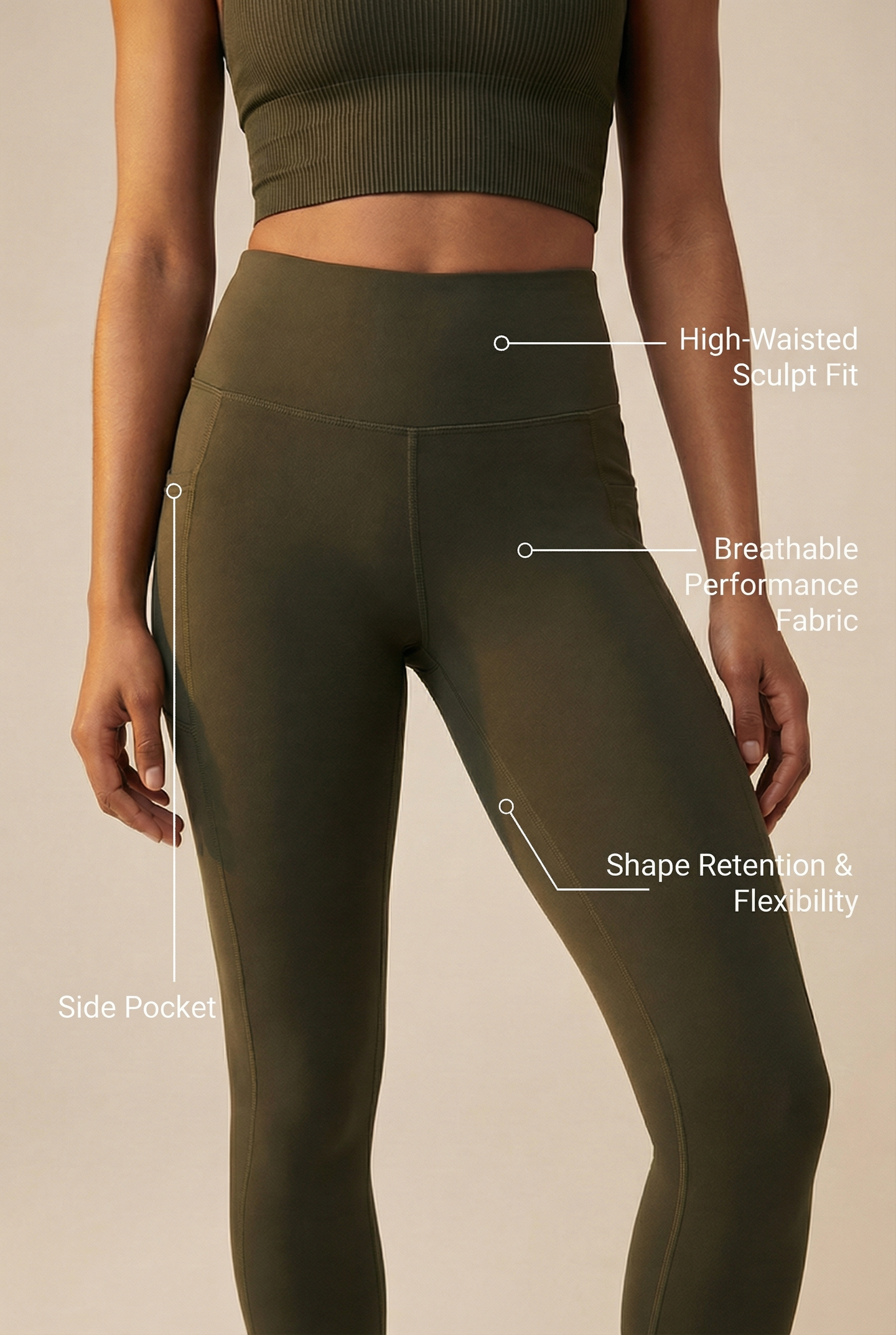 FlexPocket Full-Length High-Waist Legging  by PROFIT OUTFITS
