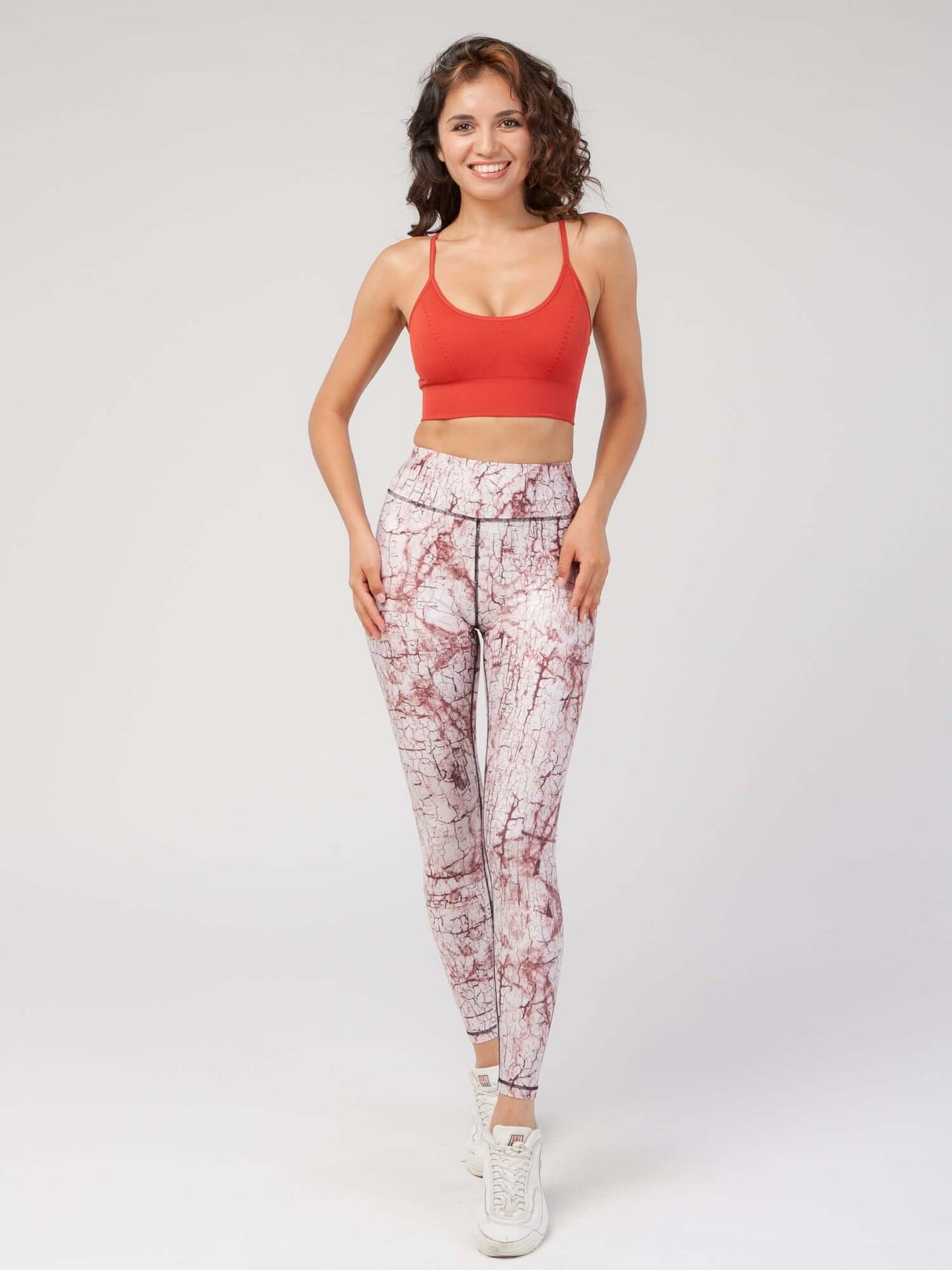 Mallas de cintura alta StudioPrint de mármol azul